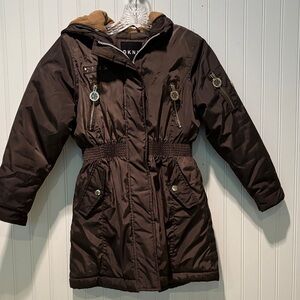 DKNY Kids Dark Green Puffer Coat Size S